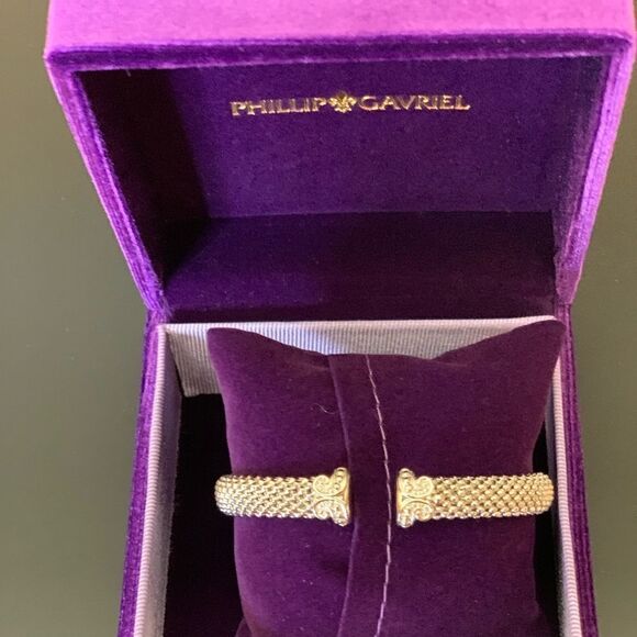 Brand new Phillip Gavriel BAROQUE CUFF WITH GEMSTONES & 18K GOLD - Picture 14 of 16